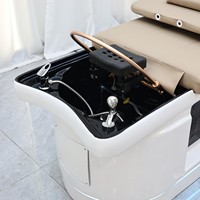 Fauteuil de lavage de luxe Winplus marron pour salon de beauté, spa capillaire, massage thaïlandais et spa japonais pour la tête