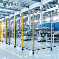 Pagar Pengaman Robot Baja Karbon Rendah dengan Panel Jaring Las untuk Area Keamanan Mesin CNC dan Pemisahan Area Mesin yang Aman