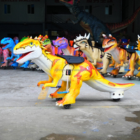 Voiture à batterie 12V pour enfants, modèle dinosaure de dessin animé, à monnayeur, pour parc d'attractions, jeu de course, LT-1-88