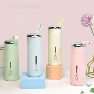 Vaso de Café de Vidrio Portátil de Gran Capacidad y Alta Estética para Mujer, Diseño Unisex para Exteriores, Vaso de Agua con Tapa y Embalaje - Product Image 5