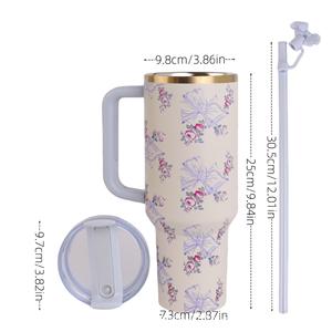 40oz paslanmaz çelik bardak noel hediyesi yalıtımlı fincan çiçek kelebek serisi iş hediyeler için Vasos Termicos - Product Image 3