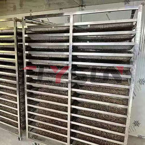 Horno de deshidratación por aire caliente de bandejas por lotes para larvas de insectos, criales de grillo, cocones de oruga de seda y secado de capullos de oruga de seda de grado alimenticio - Product Image 3