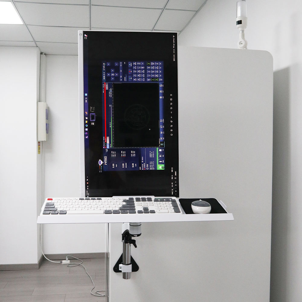 ORANGLES FE110KB-400 Industrial Wall Mount Workstation | 400mm Pole for Monitor & Keyboard | VESA 100x100 | Hot Selling Mount – orangles Kuwait - angled perspective - presenting advantages - Image 4 of 6 | fits any environment | Purchase FE110KB-400 Industrial Wall Mount Workstation | 400mm Pole for Monitor & Keyboard | VESA 100x100 | Hot Selling Mount – orangles Kuwait Michigan | Free Shipping ORANGLES