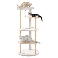 XIANGLONG Arbre à chat de luxe moderne pour grands chats - Tour d'activités en bois écologique avec condo en sisal, griffoir et structure d'escalade pour intérieur