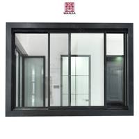 Fenêtres internes en aluminium de haute sécurité à Impact Hurricane, fenêtres coulissantes à 3 rails en verre