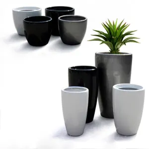 Vaso de flores em fibra de vidro moderno personalizado de fábrica para decoração de hotéis e jardins vasos grandes em resina