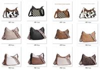 Populaire vache mode à carreaux Portable Durable en cuir PU réglable sangle de guitare femmes sac à bandoulière sac de selle pour les femmes