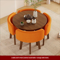 Ensemble de table de réception en bois de style moderne et créatif avec plateau en marbre et rangement pour balcon, bureau, salon de thé, repas décontractés