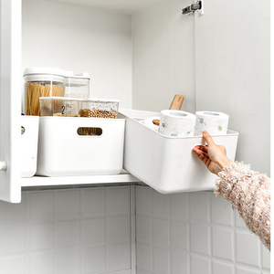 Storage Cart With 4 <b>Bins</b> 20-35L Capacity For Kitchen Bathroom Bedroom Organization Easy Cleaning Standing Type <b>Rectangle</b> - Product Image 5