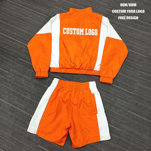 Chaqueta cortavientos <span class=keywords><strong>de</strong></span> nailon personalizable Unisex y pantalones cortos <span class=keywords><strong>para</strong></span> correr, conjunto informal <span class=keywords><strong>de</strong></span> 2 piezas, equipo <span class=keywords><strong>de</strong></span> Fitness <span class=keywords><strong>para</strong></span> gimnasio <span class=keywords><strong>para</strong></span> <span class=keywords><strong>hombres</strong></span> - Product Image 2