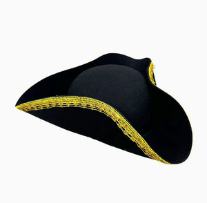 <span class=keywords><strong>Chapeau</strong></span> de pirate <span class=keywords><strong>colonial</strong></span> noir à trois pointes pour Halloween, cosplay de pirate - Product Image 3
