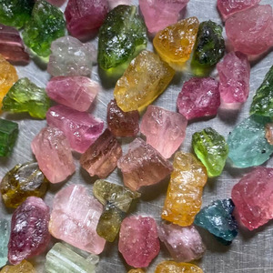 Tự nhiên đầy màu sắc <span class=keywords><strong>Tourmaline</strong></span> đá thô chất lượng cao dưa hấu <span class=keywords><strong>Tourmaline</strong></span> sử dụng cho Diy Vòng đeo tay - Product Image 3