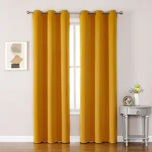 Cortinas opacas de seda de oro amarillo mostaza Bindi, venta al por mayor, Textiles para el hogar de lujo, cortinas nuevas, cortina opaca de Color dorado