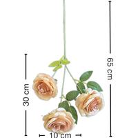 3 Kunstzijde Rozen Hoofden Groothandelsprijs Realistische Kunstrozen voor Bloemenwand Thuis Vaas Bruiloft Feest DIY Bloemdecoratie