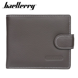 Baellerry Men's Short Wallet Genuine Leather Horizontal <b>Soft</b> Wallet Everyday Use Black - Product Image 5