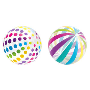 Pelota de playa de rayas transparentes inflable de PVC de colores al por mayor, juegos de agua de verano para piscina o playa al aire libre - Product Image 6