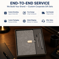 Set de Regalo de Cuaderno de Negocios con Logotipo Personalizable, Diario Creativo Personalizado, Set de Regalo de Cuaderno A5 con Hebilla