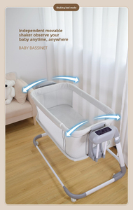 Cuna Mecedora Automática para Bebés Recién Nacidos de 0 a 12 Meses, Cuna Plegable Portátil Multifuncional con Función de Calmante para el Sueño - Product Image 6