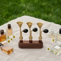 Diffuseur de parfum innovant de 60 ml avec base en bois, lot de 3 flacons vides pour parfum aromatique