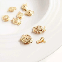 Pas de ternissure GF 14K or rempli rond filigrane perle fermoir pour Bracelet collier fabrication de bijoux résultats accessoires