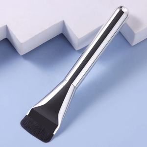 Kuas rias mengkilapkan krim cair logo Anda kuas <span class=keywords><strong>foundation</strong></span> atas datar satu garis alat kontur blender masker tipis - Product Image 3