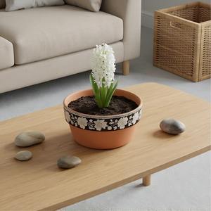 Pot de fleurs en céramique avec motif floral peint à la main |   Pot en terre cuite pour plantes succulentes et plantes d'intérieur |   Décoration rustique pour la maison - Product Image 2