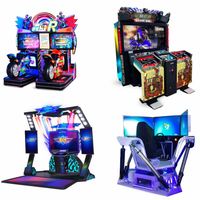 Simulateur de course VR multijoueur, machine d'arcade avec plateforme de mouvement, cockpit de conduite, jeu interactif haute vitesse, voiture de course