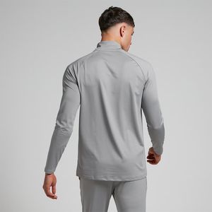 Vêtements de sport légers et respirants à séchage rapide sur mesure <span class=keywords><strong>pour</strong></span> hommes, ensembles de fitness à manches longues avec col zippé - Product Image 2