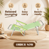 Chaise de plage pliable réglable et chaise longue au design moderne pour une utilisation en extérieur dans le parc, la piscine, le jardin, l'hôtel, la villa, la terrasse