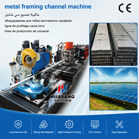 Machine automatique de profilage à froid pour profilés en U et en C, pour la fabrication de supports métalliques et de systèmes de support en acier pour panneaux solaires