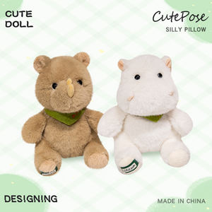 Juguete de Peluche Suave con Forma de Hipopótamo y Rinoceronte, Nuevo Estilo, para Niños, Regalo de Cumpleaños - Product Image 2