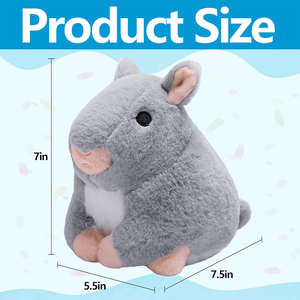 <span class=keywords><strong>Chinchilla</strong></span> de peluche gris suave personalizada, juguete sentado para mascotas, muñeco de compañía, regalos para conejillos de indias, <span class=keywords><strong>Chinchilla</strong></span> realista de peluche - Product Image 3