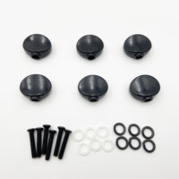 Wholesale 6PCS/Set Plastic Small Round Head Guitar Tuning Peg Handles Concave String End Tuner Guitar Accessories