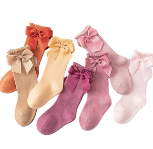 Recién Nacido bebés princesa español con volantes niños uniforme escolar Leggings niña arco sólido <span class=keywords><strong>Lolita</strong></span> bebé niña hasta la rodilla calcetín calcetines de bebé - Product Image 5