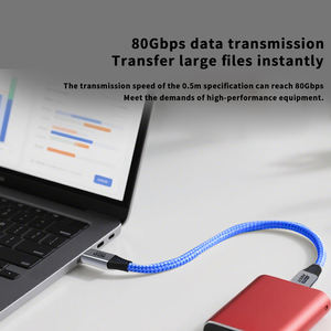 Câble USB4 Type-C 240W |   Câble de transfert de données vidéo 8K Premium, accessoires électroniques mobiles, charge rapide, <span class=keywords><strong>cordon</strong></span> tressé en nylon - Product Image 4