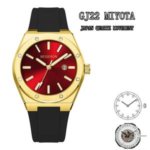 Nuevo Reloj de Cuarzo de Acero Inoxidable para Hombre, Correa de Goma y Acero Inoxidable, Diseño de Lujo para Negocios, Movimiento Japonés Miyota - Product Image 3