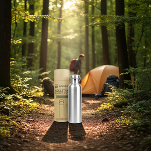 Pandoo Stainless Steel Drinking <b>Bottle</b> 750ml Insulated With Bamboo Lid - Product Image 3