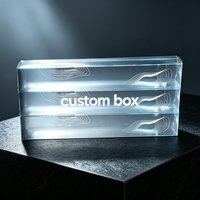 Boîte en plastique pliable en PET recyclable avec logo personnalisé, emballage cadeau haut de gamme pour parfums, cosmétiques et jouets