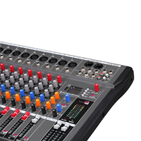 Console DJ professionnelle 12 canaux avec entrée USB MP3, alimentation fantôme, mixeur audio - Console audio de studio en métal durable
