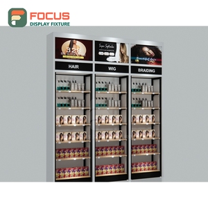 Premium Wig Display Counter Glass Showcase Lockable Drawer Shelf Hair Store Display Counter - Product Image 1