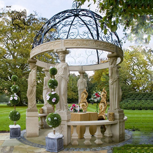Blve tùy chỉnh lớn ngoài trời trang trí phụ nữ cột gian hàng đá cẩm thạch vườn gazebo với hình tượng - Product Image 1