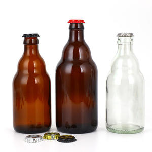 Botella de Vidrio Transparente <span class=keywords><strong>Azul</strong></span>/Ámbar Personalizada de 250ml/330ml/500ml/1L con Superficie Esmerilada y Tapa Corona para Licor, Bebidas Espirituosas, Kombucha, <span class=keywords><strong>Tequila</strong></span> - Product Image 5