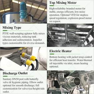 N2 20l Stainless Steel Mini Large Soap Blender Hummus Pencampur Homogenizer Jacket Machine Mixing Processing Tank - Product Image 4