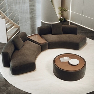 Divano Semicircolare Nero per Saloni di Bellezza, Uffici, Hotel e Aree di Ricevimento Aziendali - Personalizzabile e Vendita all'Ingrosso - Product Image 2