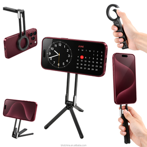 Support de <span class=keywords><strong>téléphone</strong></span> trépied avec poignée magnétique, perche à selfie pliable en plastique ABS pour diffusion en direct, vlog, prises de vue d'<span class=keywords><strong>action</strong></span>, <span class=keywords><strong>téléphone</strong></span> de bureau - Product Image 1