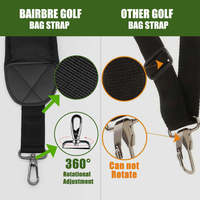 Sangle de sac de golf rembourrée, sangle d'épaule de remplacement, robuste, avec fermoir réglable, accessoires pour sac de golf