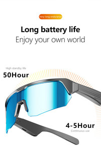 Lunettes de soleil intelligentes à charge rapide Type-C, Bluetooth 5.3, audio sans fil, verres dégradés UV400, pour course à pied et pêche en extérieur - Product Image 4