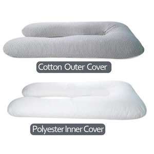 Oreiller de grossesse en forme de U personnalisable avec housse amovible, soutien complet du corps pendant la maternité, emballage compressé OEM/ODM - Product Image 5