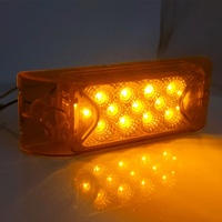 12V 24V 13 led ambre rectangle camion lumières dégagement feu de position latéral lampe à Led pour tariler lumières