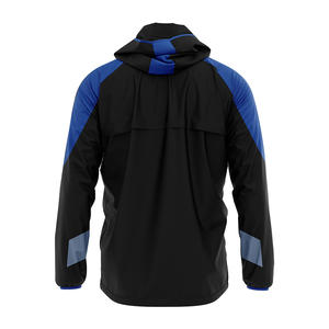 Chaqueta Deportiva Ajustada con Bloques de Color, Cortavientos, Personalizable, con Capucha, Estilo Atlético, para Entrenamiento al Aire Libre - Product Image 2